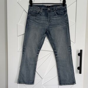 BKE Men's Slim Straight Jeans - Medium Gray Blue Wash